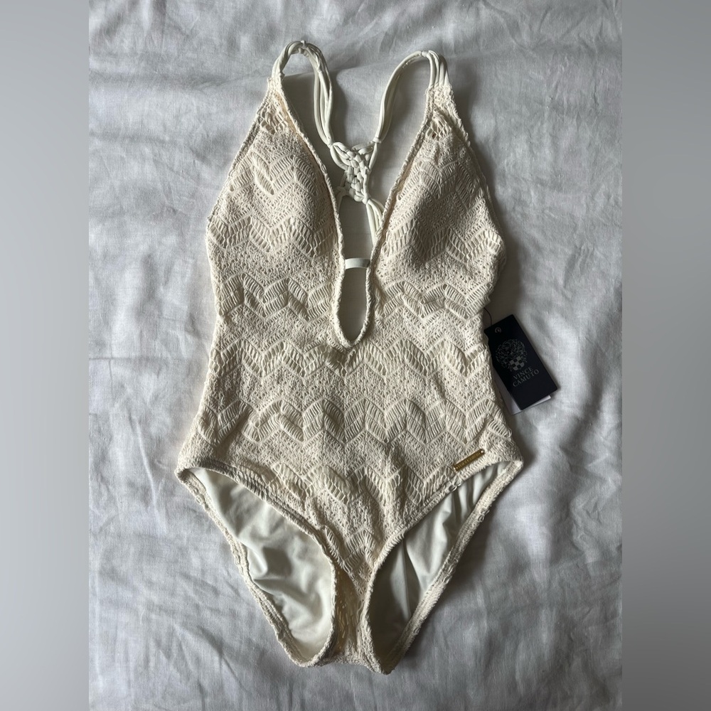 Vince Camuto | Cream One Piece Swimsuit